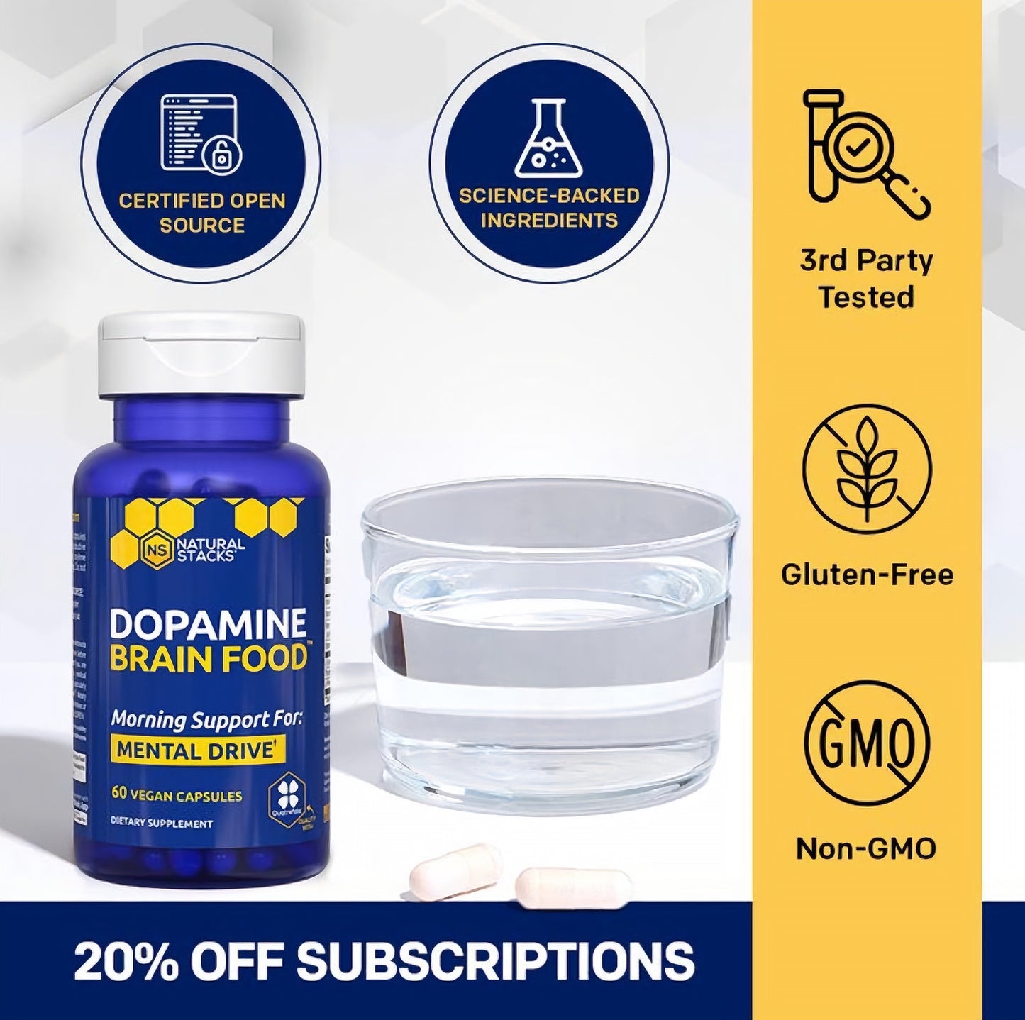 Dopamine Brain Food Supplement w/L-Tyrosine